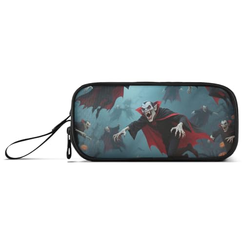 KLL Halloween Vampir Nylon Federmäppchen Hohe Kapazität Federmäppchen für Mädchen Schreibwaren Tasche für Büro Preppy KLL Halloween Vampir Nylon Federmäppchen Hohe Kapazität Federmäppchen für Mädchen Schreibwaren Tasche für Büro Preppy von KLL