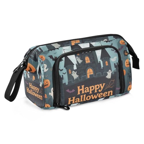 KLL Happy Halloween Black Castle Federmäppchen Große Kapazität Stehendes Federmäppchen mit Schlitz für Jungen Schule Must Haves von KLL