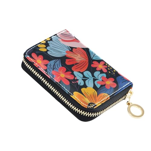 KLL Herren-Geldbörse aus Leder, mit 2 Geldfächern, RFID-blockierend, Kreditkartenetui mit Reißverschluss von KLL