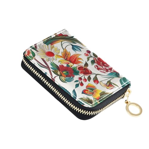 KLL Herren-Geldbörse aus Leder mit 9 Kartenfächern, RFID-blockierend, Kreditkartenetui mit Reißverschluss von KLL