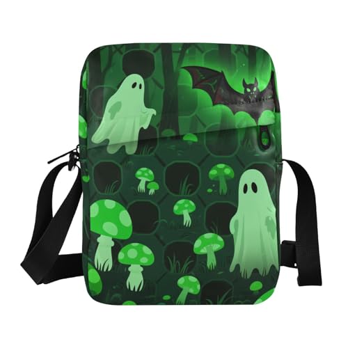 KLL Horrors Mushroom Kuriertasche, veganes Leder, für Herren, kleine Reisehandtasche für Reisen von KLL