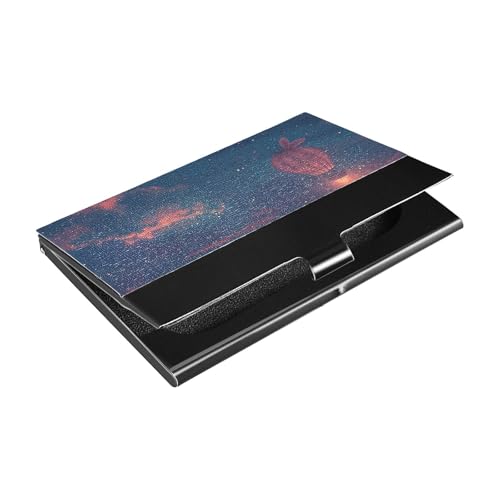 KLL Hot Air Balloon Sky Slim Card Holder for Business Card with Leather & Stainless Steel Credit Cards Holder for Business Meeting Use tarjetero para hombres von KLL