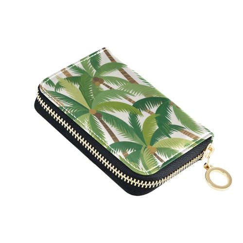 KLL Kartenetui aus Kokosnussbaum-Leder, mit RFID-blockierendem Kartenetui für Herren, mit Reißverschluss von KLL