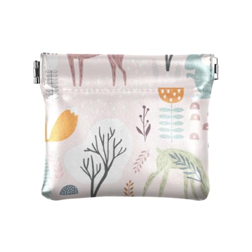 KLL Kleine Geldbörse aus PU-Leder, tragbar, Mini-Kartenhalter, Geldbörse für Damen, Jungen, Mädchen, Stimmung (11), Stimmung (11), 4.33"(L) x 3.74"(W) x 0.39"(H), Drucken von KLL