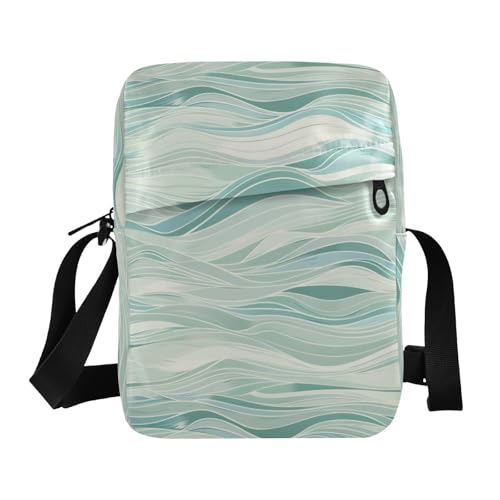 KLL Kleine Kuriertasche aus veganem Leder, für Herren, Schultertasche, Einkaufstasche, Grün KLL Kleine Kuriertasche aus veganem Leder, für Herren, Schultertasche, Einkaufstasche, Grün von KLL