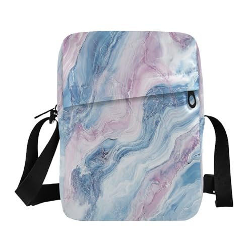 KLL Kleine Kuriertasche für Herren, aus veganem Leder, mit Marmor-Textur, zum Einkaufen, für Damen, Schulterhandtaschen KLL Kleine Kuriertasche für Herren, aus veganem Leder, mit Marmor-Textur, zum Einkaufen, für Damen, Schulterhandtaschen von KLL