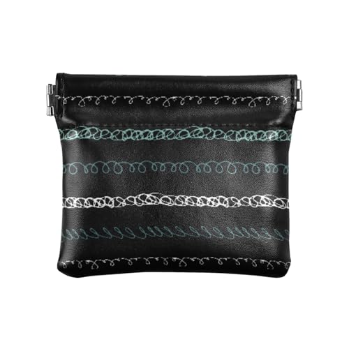 KLL Kleine Münze aus PU-Leder, einzigartiger Schmuck-Organizer für Damen, Tribal Bohemian (8), Tribal Bohemian (8), 4.33"(L) x 3.74"(W) x 0.39"(H), Drucken von KLL