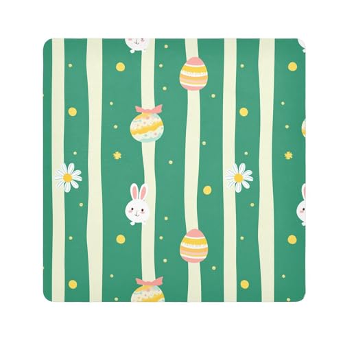 KLL Kosmetiktasche mit Hasenohren, Schleife, Gänseblümchen, selbstklebend, Kosmetiktasche, Organizer, Verpackung, Kameralinse, Tuch für Toilettenartikel, Oster-Ei mit Hasenohren, Schleife, von KLL