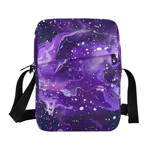 KLL Kuriertasche für Herren, veganes Leder, Umhängetasche, Umhängetasche, Reisehandtasche für Reisen, Violett von KLL