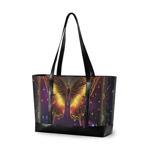 KLL Leuchtende Tarot-Laptop-Tasche mit Reißverschluss, große Handtasche für Herren mit Mittagessen, Bulto Para Laptop von KLL
