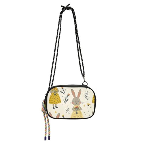 KLL Lovely Miss Rabbit Dream Style West Crossbody Geldbörse Damen Mode mit Kreditkartenfächern Messenger Bag Crossbody Go Shopping von KLL