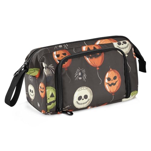 KLL Luftballons mit Halloween Elements Federmäppchen Große Kapazität Mädchen Federmäppchen Multifunktional für Mädchen College KLL Luftballons mit Halloween Elements Federmäppchen Große Kapazität Mädchen Federmäppchen Multifunktional für Mädchen College von KLL
