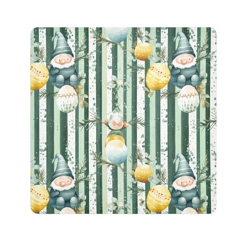 KLL Magische Make-up-Tasche mit Oster-Zwerg, Eukalyptus, Aquarell, Eier, Stoff, Make-Up-Organizer, Wickeltasche, Kameralinse, Tuch, Organizer, Taschen für Damen, Oster-Zwerg, Eukalyptus, von KLL