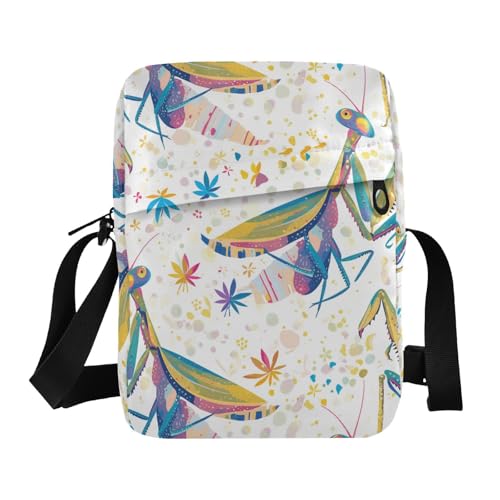 KLL Mantis Umhängetasche aus veganem Leder, mit Glitzer, für Damen, Einkaufstasche, Schultertasche von KLL