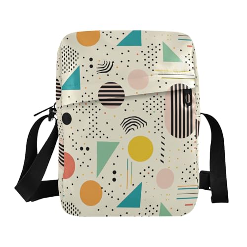 KLL Memphis Style Crossbody Messenger Bag Vegan Leather Crossbody Small Bags For Women Travel Shoulder Handbag von KLL