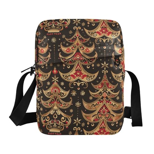 KLL Messenger-Tasche im Weihnachtsstil, veganes Leder, für Herren, für Reisen von KLL