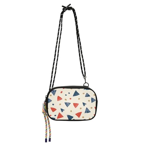 KLL Minimalistische Cartoon-Dreieck-Geldbörse für Damen, wasserdicht, mit verstellbarem Riemen, für eine Mahlzeit von KLL