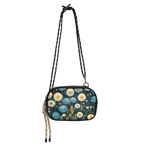 KLL Niedliche Umhängetasche für Herren, mit verstellbarem Riemen, mit verstellbarem Riemen, schwarze Handtasche, mit dem Hund spazieren gehen von KLL