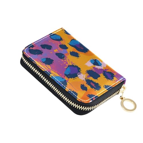 KLL Orange Leopard Leder Damen Kartenhalter Geldbörsen mit Cion Geldbörse RFID Blocking Kreditkartenetui mit Reißverschluss KLL Orange Leopard Leder Damen Kartenhalter Geldbörsen mit Cion Geldbörse RFID Blocking Kreditkartenetui mit Reißverschluss von KLL