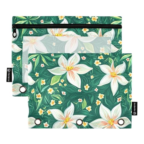 KLL Oster-Lilie, Frohe Ostern, Federmäppchen, 3-Lochstanzer für 3-Loch-Bindertaschen mit 3 Ringen, für Bürobedarf von KLL