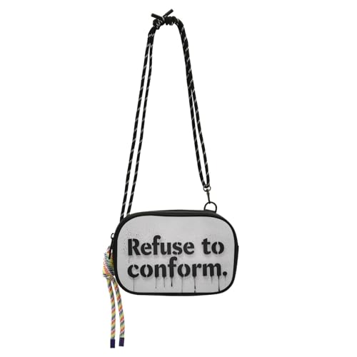 KLL Refuse To Conform Sling Geldbörse Crossbody für Herren Komfort mit Kreditkartenfächern Messenger Bag Crossbody Have a meal von KLL