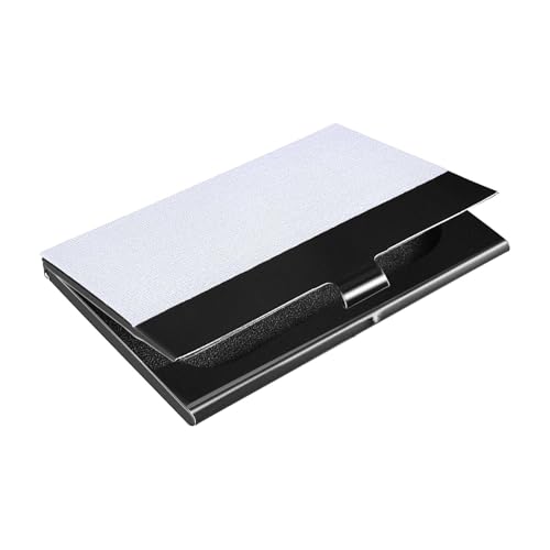 KLL Schlanker Visitenkartenhalter aus Leder und Edelstahl, zum Schutz Ihrer Karten, Lavendelfarben von KLL