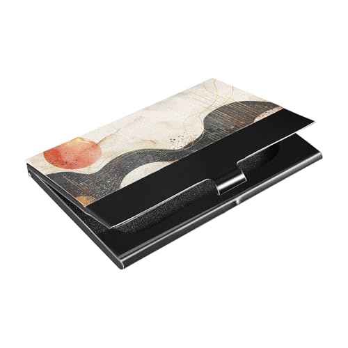 KLL Schlanker Visitenkartenhalter aus Marmor mit Kartenhalter aus Leder und Edelstahl zum Schutz Ihrer Karten von KLL