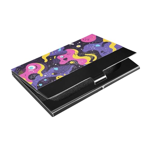 KLL Schlanker Visitenkartenhalter für Reisen mit Leder und Edelstahl, für Geschäftstreffen, Farbe: Camouflage von KLL