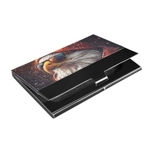 KLL Schlankes Visitenkartenetui mit Leder- und Edelstahl-Namenskartenhalter für den Schutz Ihrer Karten von KLL