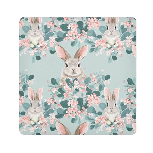 KLL Selbstklebende Kosmetiktasche mit Eukalyptus-Hasen-Schleife, Ostern, Kosmetiktasche, Reise-Organizer, Verpackung, Kamera-Objektivtuch, Kosmetik-Organizer für Reisen, Eucalyptus Rabbit Bowknot von KLL