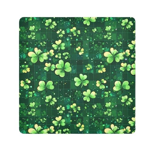 KLL Spring Happy St. Patrick's Day Kleeblatt Lucky Green Magic selbstklebendes Make-up Reiseetui Tuch Make-up Organizer Wrap Kamera Objektiv Tuch Wrapper Organizer Taschen für Frauen, Spring Happy St. von KLL