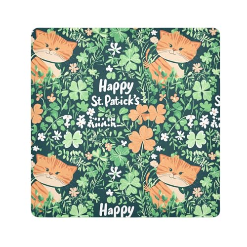 KLL St Cute Cat Green Magic Make-up Reisetasche Tuch Make-up Tasche Organizer Wrap Kamera Objektiv Tuch Wrapper für Organisation, Süße Katze, Grün, 13.8x13.8in von KLL