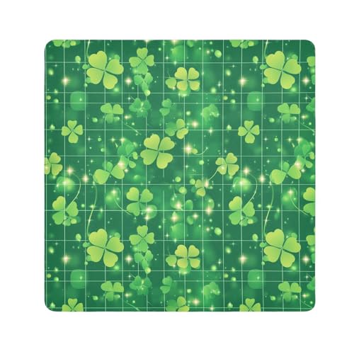 KLL St Scattered Shamrocks Schutz-Make-up-Reisetasche, Reise-Kulturbeutel, Organizer, Verpackung, Kameralinse, Tuch für Toilettenartikel, St Scattered Shamrocks, 17.7x17.7in von KLL