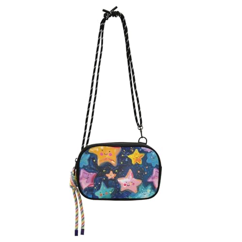 KLL Star Süße Kritzelei-Umhängetasche für Damen, wasserdicht, mit Kreditkartenfächern, Schultertaschen zum Einkaufen von KLL