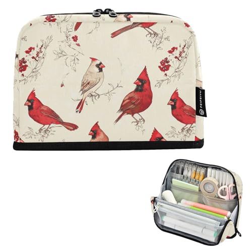 KLL Stifte-Organizer, große Kapazität, aufrechte Aufbewahrungstasche, Mehrzweck-Aufbewahrungs-Organizer für Jugendliche, Mittelschule, Kunst, Nordvögel, Beige KLL Stifte-Organizer, große Kapazität, aufrechte Aufbewahrungstasche, Mehrzweck-Aufbewahrungs-Organizer für Jugendliche, Mittelschule, Kunst, Nordvögel, Beige von KLL