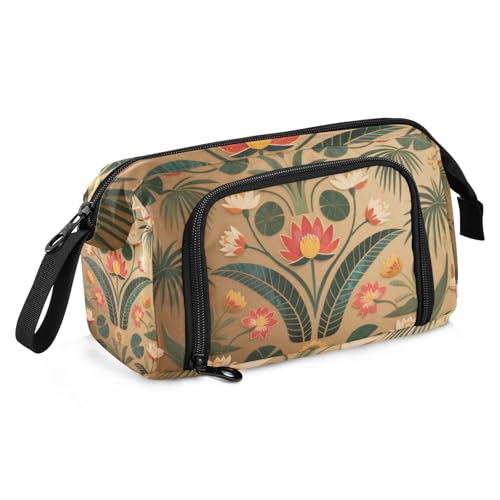 KLL Stifteetui mit Papierschnitt, Blumendruck, großes Fassungsvermögen, mit Reißverschluss, für Teenager, Jungen, Reisen von KLL