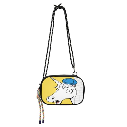 KLL Süße Cartoon-Einhörner, Damen-Geldbörse, Crossbody für Herren, praktisch mit Kreditkartenfächern, Geldbörsen zum Einkaufen von KLL