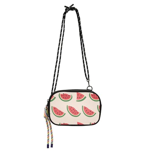 KLL Süße Cartoon-Wassermelonen-Sommer-Cross-Body-Geldbörse für Damen, bequem, mit verstellbarem Riemen, Schultertasche für eine Mahlzeit von KLL