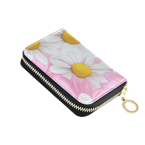 KLL Sweet Daisy Valentine Herren-Geldbörse aus Leder mit Zion-Geldbörse, RFID-blockierend, Kreditkartenetui mit Reißverschluss von KLL