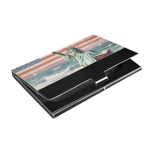 KLL The Statue of Liberty Independence Day Slim Small Business Card Holder with Leather & Stainless Steel Card Holder for Women or Men tarjetero para hombre KLL The Statue of Liberty Independence Day Slim Small Business Card Holder with Leather & Stainless Steel Card Holder for Women or Men tarjetero para hombre von KLL