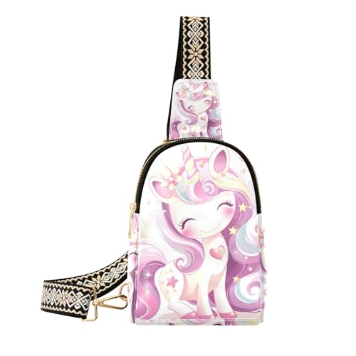 KLL Trendige, niedliche Cartoon-Einhörner, bunte Tasche für Herren, leichte Bauchtasche für Herren für Reisen KLL Trendige, niedliche Cartoon-Einhörner, bunte Tasche für Herren, leichte Bauchtasche für Herren für Reisen von KLL