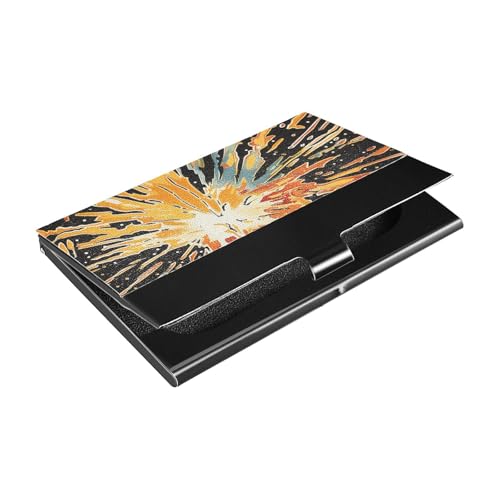 KLL Ultradünnes Visitenkartenetui mit Kartenhalter aus Leder und Edelstahl, zum Schutz Ihrer Karten, mehrfarbig von KLL