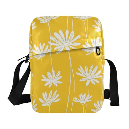 KLL Umhängetasche aus veganem Leder, Einkaufstasche, Schultertasche, Handtasche für Reisen, Gelb von KLL