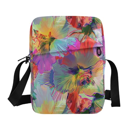 KLL Umhängetasche aus veganem Leder, bunt, neonfarben, für Reisen, Schultertasche von KLL