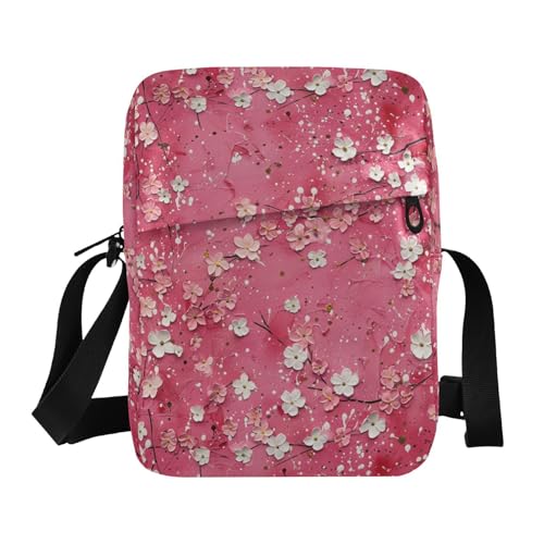 KLL Umhängetasche für Damen, Blumenmuster, veganes Leder, Umhängetasche, Einkaufstasche, Schulterhandtaschen von KLL