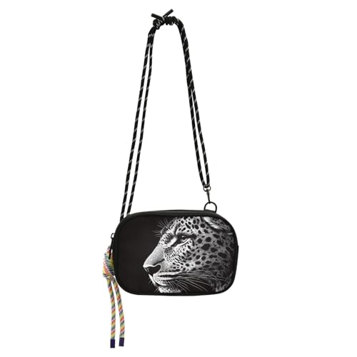 KLL Umhängetasche für Herren, wasserdicht, mit verstellbarem Riemen, kleine Umhängetasche, Schwarz von KLL