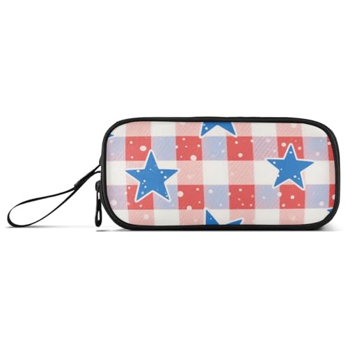 KLL Unabhängigkeitstag Buffalo Stars Nylon Federmäppchen für Schule Große Kapazität Schule Federmäppchen Schule Schreibwaren für Studenten von KLL
