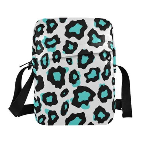 KLL Vleopard Spots Kuriertasche für Herren, veganes Leder, Umhängetasche, Reise-Handtasche von KLL