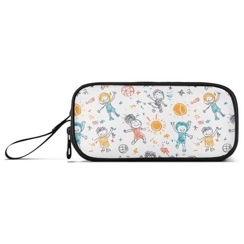 KLL Volleyball-Federmäppchen für Kinder, Nylon, großes Reißverschluss, großes Fassungsvermögen, Federmäppchen für Teenager, Schreibwaren-Tasche für Grundschullehrer von KLL