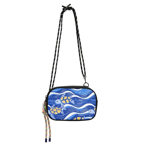 KLL Wave Turtle Vector Sling Bags Crossbody Damen Trendy mit Kreditkartenfächern Handtaschen Machen Sie einen Spaziergang von KLL